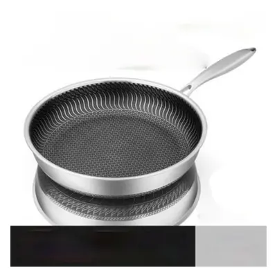 (as the picture) Kitchen Stainless Steel Frying Pan Nonstick Pan Fried Steak Pot Electromagnetic