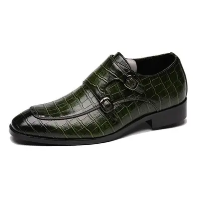 (green, 39) Men Dress Shoes Personality Trend Paty Leather Wedding Shoes Men Flats Leather Oxfor