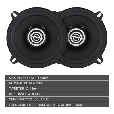 2pcs Yh-1328 Lightweight Car Audio Subwoofer Easy Installation Sturdy Inch Stereo Coaxial