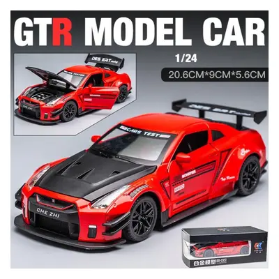 (red, 1:24-Size: 20.6x9x5.6cm) 1:24 Nissan Skyline Ares Gtr R35 Diecasts & Toy Vehicles Metal To