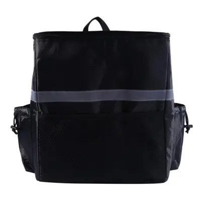 (black) 35l Large Thermal Food Bag Cooler Bag Fresh Keeping Food Delivery Backpack Insulated Bag