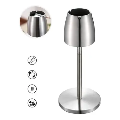 Stainless steel outdoor ashtray, standing ashtray with telescopic stand