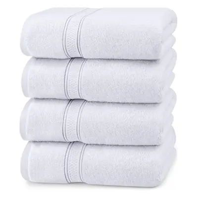 (White) Piece Bath Towels Set (69 x CM) - Premium 100% Ring Spun Cotton - Quick Dry