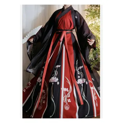 (black, S) Men&women Chinese Ancient Hanfu Sets Cosplay Outfit For Adults Costumes For Couples O