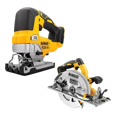 DeWalt DCS334N 18v XR Cordless Brushless Top Jigsaw & DCS572N Circular Saw