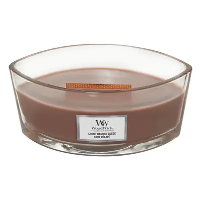 WoodWick - Stone Washed Suede Ellipse Jar Candle