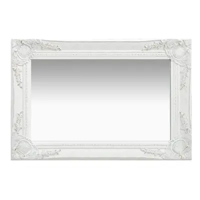 vidaXL Wall Mirror Baroque Style 60x40 cm White