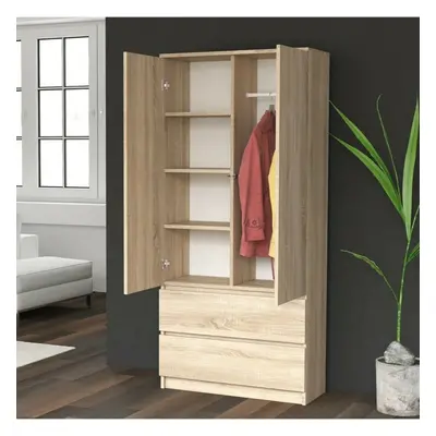 MODERN Door Storage Wardrobe With Shelves And Drawers - SONOMA