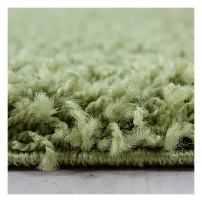 (Green, 120cm x 170cm) Abaseen Living Room Rug High Pile Shaggy Deep Pile