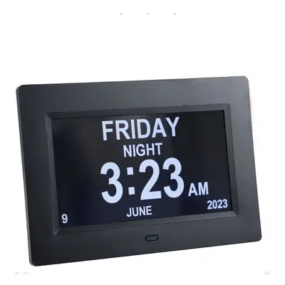 Digital Day Clock LED Calendar Dementia Alarm Time Date Month Memory