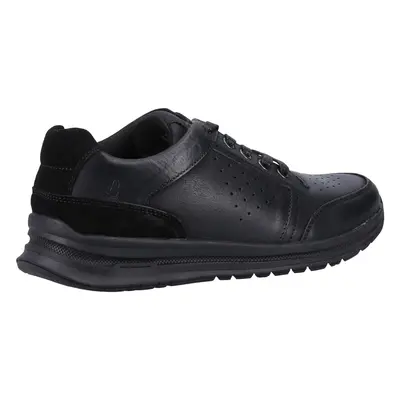 (Black, (Adults')) Hush Puppies Joseph Leather Men's Black Leather Lace-Up Shoes