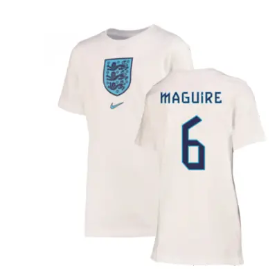 (MB) England Crest Tee (White) - Kids (Maguire 6)