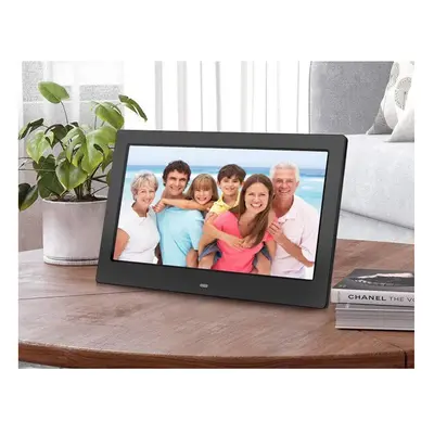 (Black) 10'' HD Digital Photo Frames Video Gift Christmas