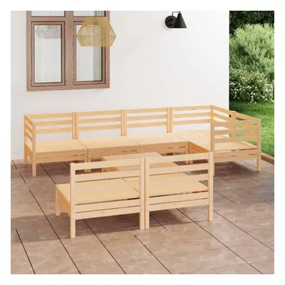 vidaXL Garden Lounge Set Wooden Outdoor Lounge Set Piece Solid Pinewood