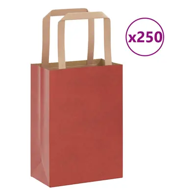 (red, x x cm/ pcs) vidaXL Paper Bags pcs with Handles White 21x11x28 cm Paper Grocery Bag