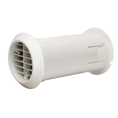 Manrose Extractor Fan Ducting Back Draught Shutter Internal Fit Wall Kit White