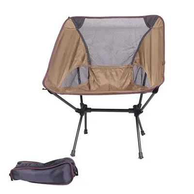 (Grey) Folding Camping Chair Fishing BBQ Hiking Chair Picnic Lightweight Extended Chair Outdoor 