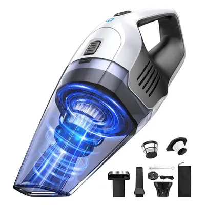 (White) Handheld Vacuum Cleaner, Powerful Suction, Portable, Lightweight, Cordless, Minute Long 