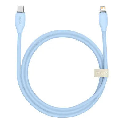 (Blue) 20W Jelly Series Liquid Silicone Type-C to iP PD Fast Charging Data Cable 1.2M for iPhone