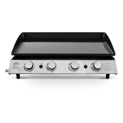 4 Burner Portable Gas Plancha 10kW BBQ Griddle, Stainless Steel - DG23