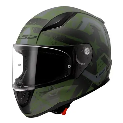 (3XL) LS2 FF353 Rapid Thunder Birds Full Face Helmet Matt Military Green