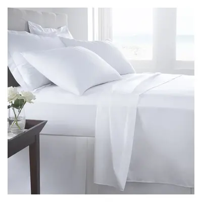 [Hachette] 3Pc 200Tc [Plain White/King Size] 100% Egyptian Cotton Duvet Cover Bedding Bed Duvet 