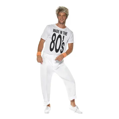 (L R, White/Black) Smiffys Unisex Adult Made In 80s Costume Set