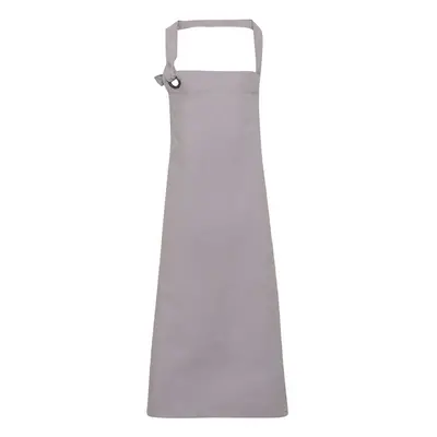 (One Size, Silver) Premier Unisex Calibre Heavy Cotton Canvas Bib Apron (Pack of 2)