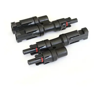 (T-Branch Pair Series Connectors, x10) Solar Panel T/Y Branch Cable Connector Diode Fuseholders 