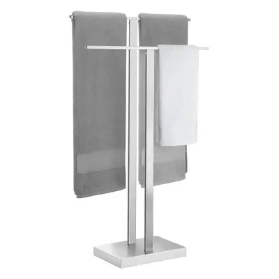 (Stainless Steel, Brushed Steel) Freestanding Towel Rack Bathroom Towel Rack, Floor Standing Tow