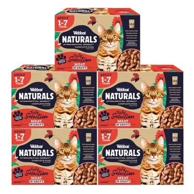 Complete Adult Wet Cat Food, x Meat in Gravy Variety Pack - Made with Natural Ingredients and No