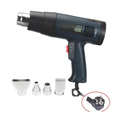 (as the picture) 2000w 220v Eu Plug Digital Lcd Display Electric Air Gun Hair Dryer Heat Solderi