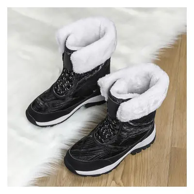 (black, 38) Tuinanle Women Boots Waterproof Winter Shoes Snow Boots Platform Keep Warm Ankle Bla