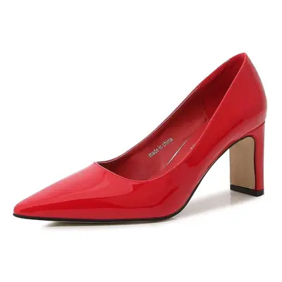 (red, 39) Women High Heels Office New Banquet Elegant And Versatile Daily Shoes 7.5cm Heel Wz