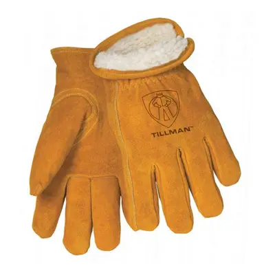 Tillman Split Cowhide Pile Lined Winter Gloves Large Brown