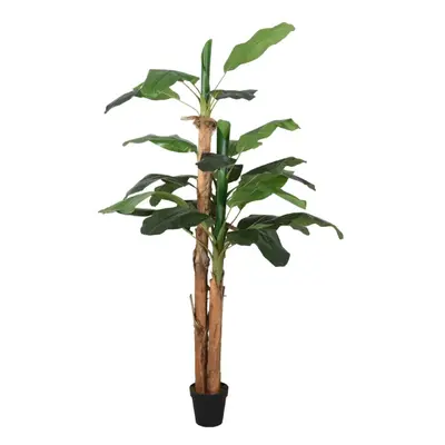 (120 cm) vidaXL Artificial Banana Tree Fake Plant Tree Artificial Plant Leaves Green