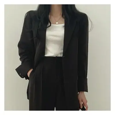 (black, XXXL) Fall Fashion Long Sleeve Blazer Pant Sets Blazers Women Casual Womens Piece Outfit