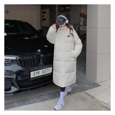 (white, S) Winter Jacket Women&apos;s New Winter Cotton Padded Jacket Women&apos;s Loose Thick P