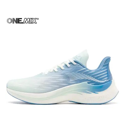 (blue, 46) Onemix Men Running Shoes Onemix Unique Tongue Design Breathable Mesh Women Sport Shoe