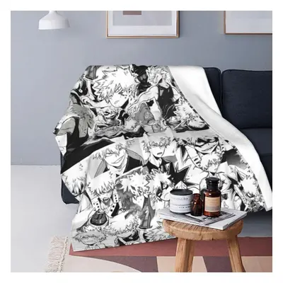 (as the picture, 150x180cm) Katsuki Bakugo Blanket Flannel Decoration My Hero Academia Boku No H