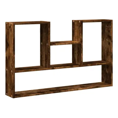 (smoked oak) vidaXL Wall Shelf Floating Shelf Display Storage Shelf Engineered Wood