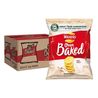 32 x Walkers Crisps Baked Ready Salted 37.5g