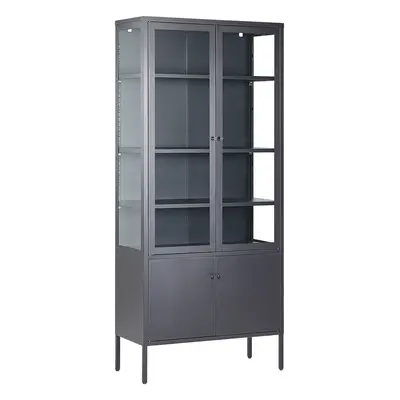 Display Cabinet OXTED Metal cm cm Black