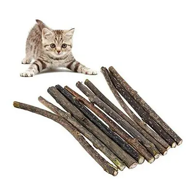 GADGETKING Pack Natural Matatabi Silvervine Dental Cat Nip Sticks Chew Toy Teeth Cleaning Vine M