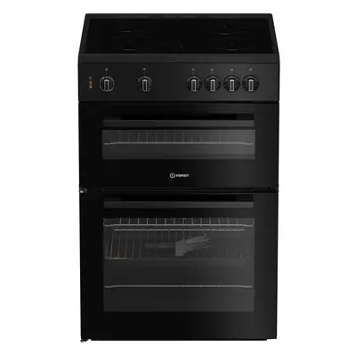 Indesit 60cm Electric Cooker with Ceramic Hob - Black - A Rated