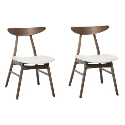 Set of Dining Chairs LYNN Wood White