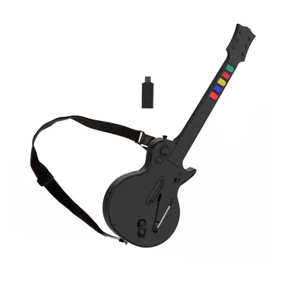 (Black) Wireless Guitar Hero Controller for PC PS3 Compatible With Clone Hero