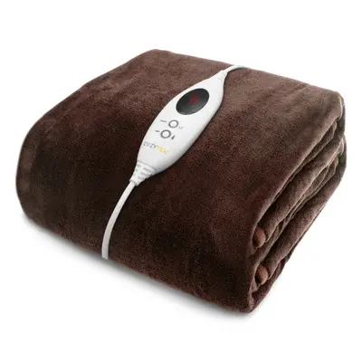 Cozytek Deluxe Electric Heated Throw | Brown Fleece