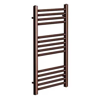 Greened House Brushed Bronze Straight Heated Towel Rail Flat Central Heating Towel Radiator (500