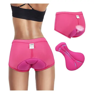 (Rose, 2XL) Women Cycling Underwear Pants Gel 3D Padded